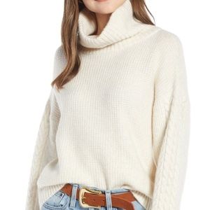 Something Navy Cozy Textured Turtleneck